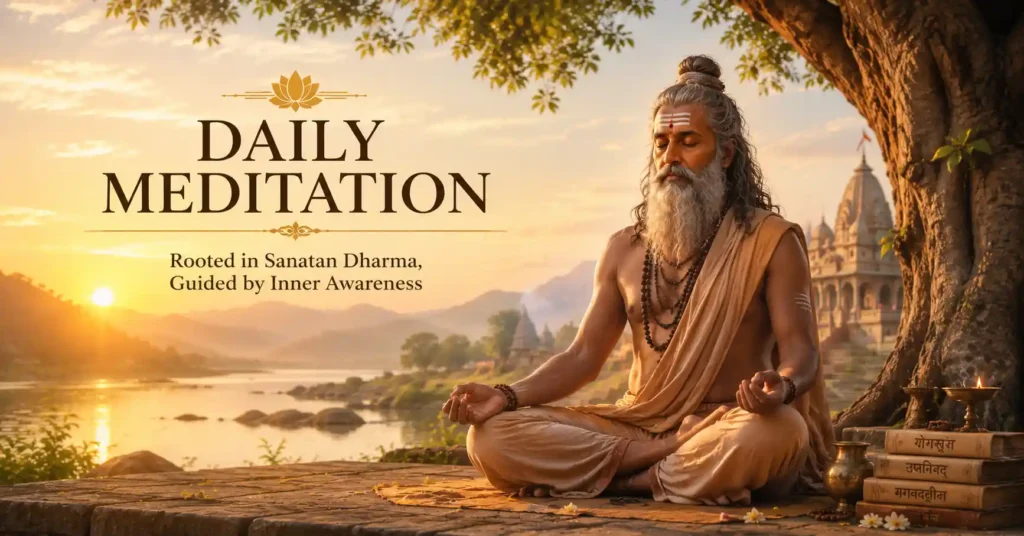 Daily meditation in Sanatan Dharma and the practice of dhyana for inner awareness