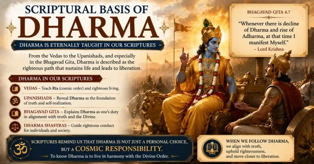 Scriptural understanding of Dharma in the Bhagavad Gita and Hindu scriptures