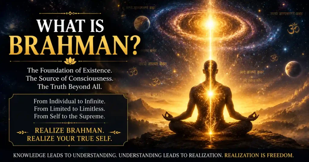 Human silhouette merging into cosmic consciousness