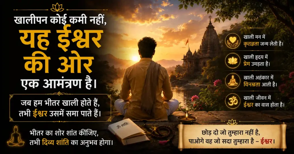 मौन ध्यान प्रार्थना और संतुलित जीवन से आंतरिक शांति प्राप्त करता व्यक्ति