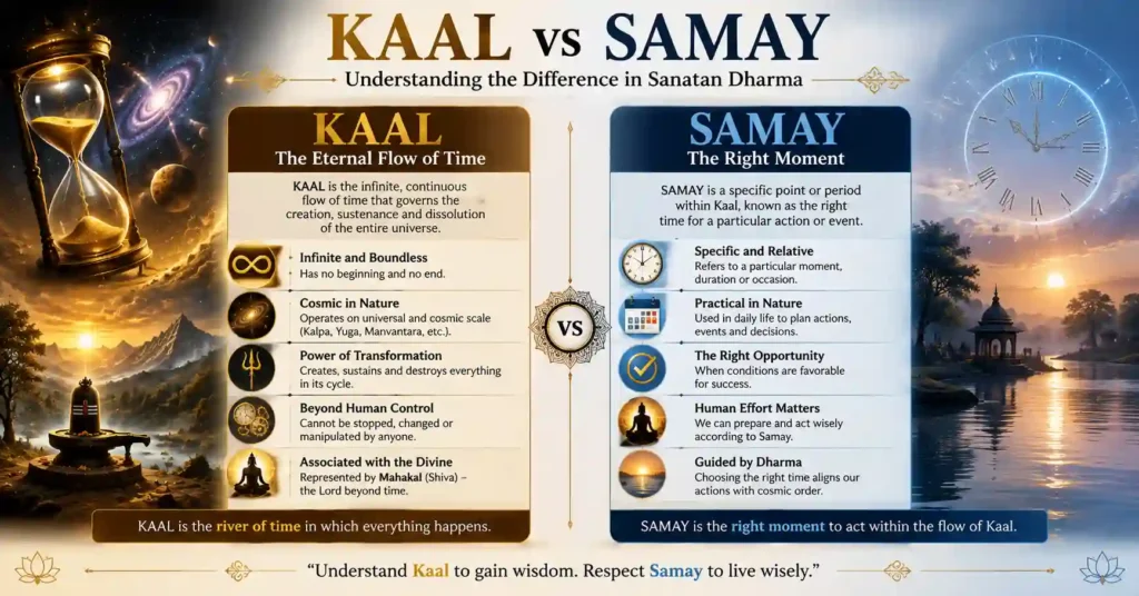 Difference between Kaal and Samay in Sanatan Dharma