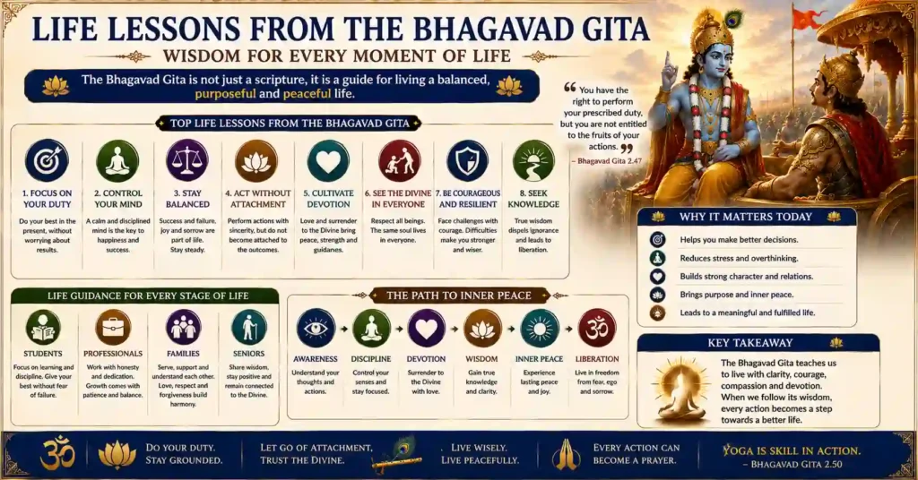 Karma as the path to inner peace, wisdom, and spiritual growth in Sanatan Dharma.