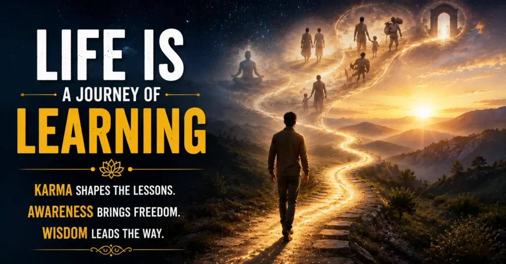 Spiritual journey of learning through karma, awareness and life experiences