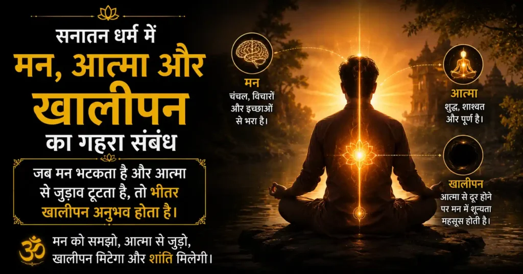 आत्मचिंतन और आध्यात्मिक खोज की ओर बढ़ता व्यक्ति