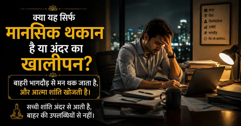 आत्मा से जुड़ाव और आंतरिक शांति की खोज करता साधक