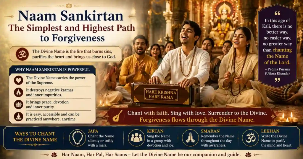Naam Sankirtan as the simplest and highest path for forgiveness for unintentional sins in Sanatan Dharma