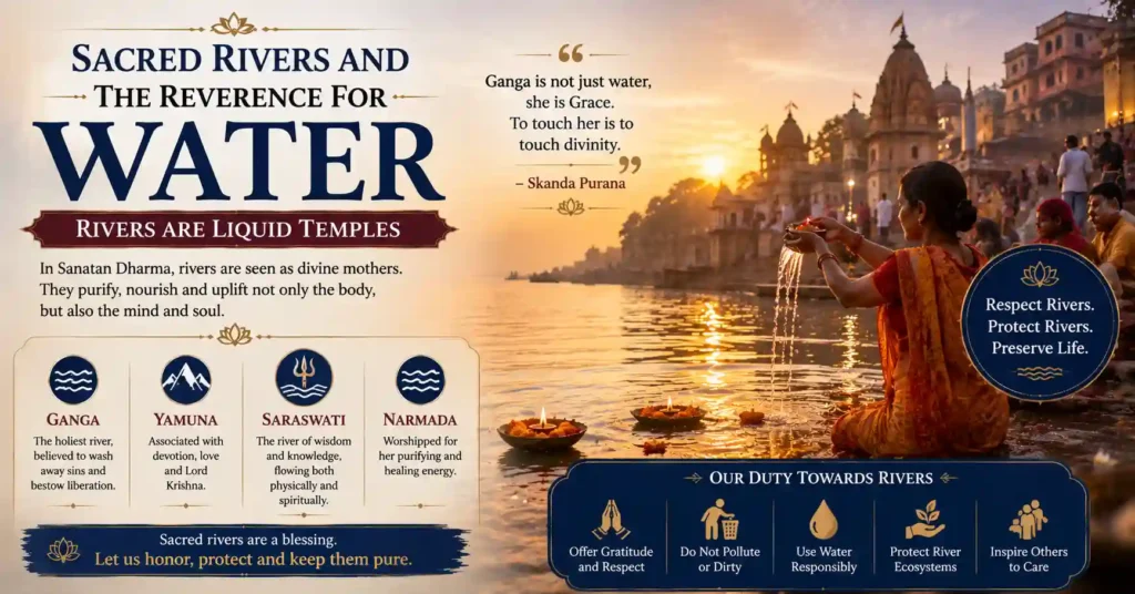 Ganga, Yamuna, Narmada and sacred rivers in Hindu traditions