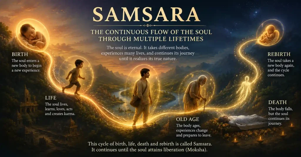 Samsara meaning and the soul's journey through multiple lifetimes