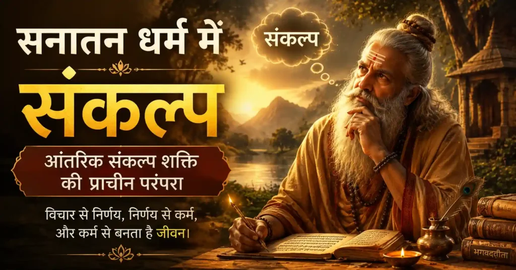 सनातन धर्म में संकल्प का अर्थ समझते हुए ध्यानमग्न प्राचीन ऋषि