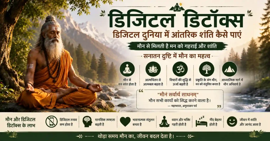 हिमालयी वातावरण में ध्यानमग्न ऋषि और मौन साधना