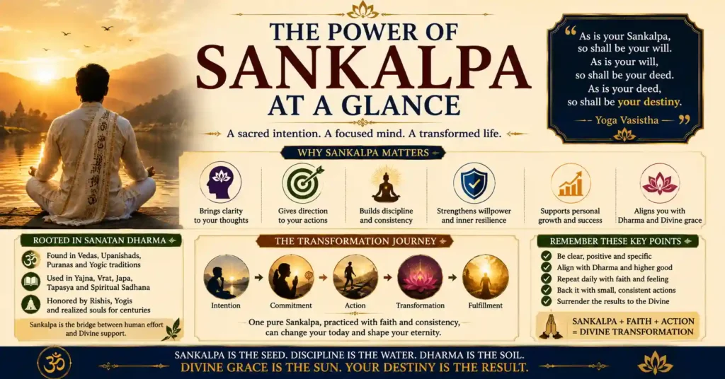 Daily spiritual habits and disciplined actions that help strengthen Sankalpa and build inner resolve