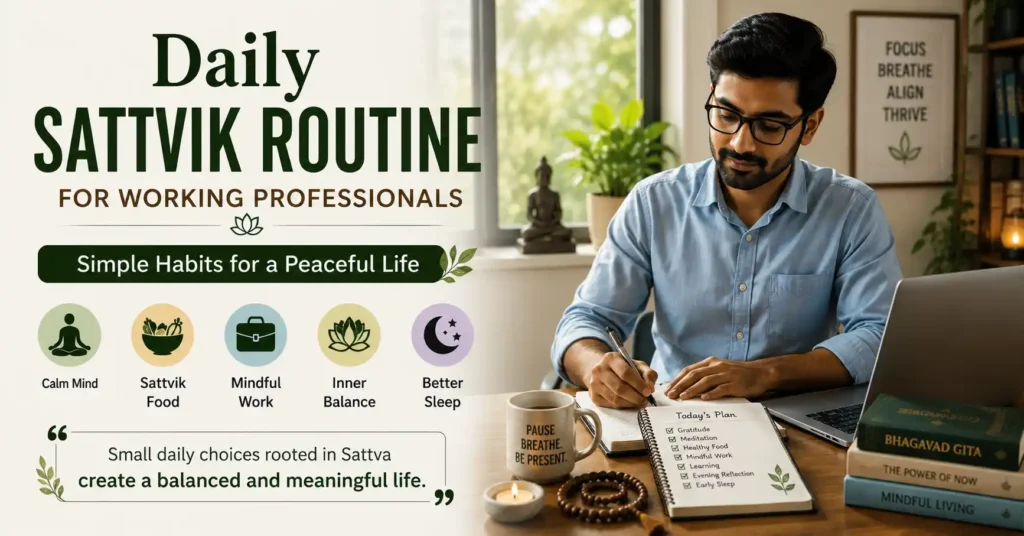 Daily sattvik habits helping working professionals create balance, clarity and a meaningful life