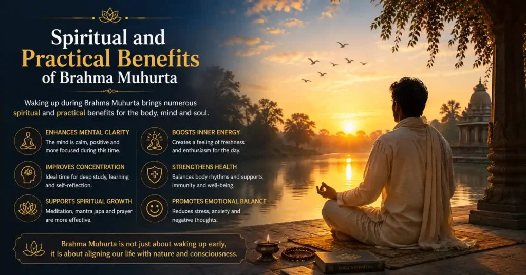 Spiritual and practical benefits of Brahma Muhurta including meditation and inner peace