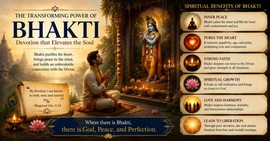 Spiritual benefits of Bhakti and inner peace through devotion