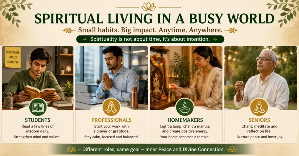 Spiritual living in a busy world through simple daily spiritual habits