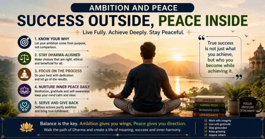 Finding inner peace while pursuing success through reflection and self-awareness