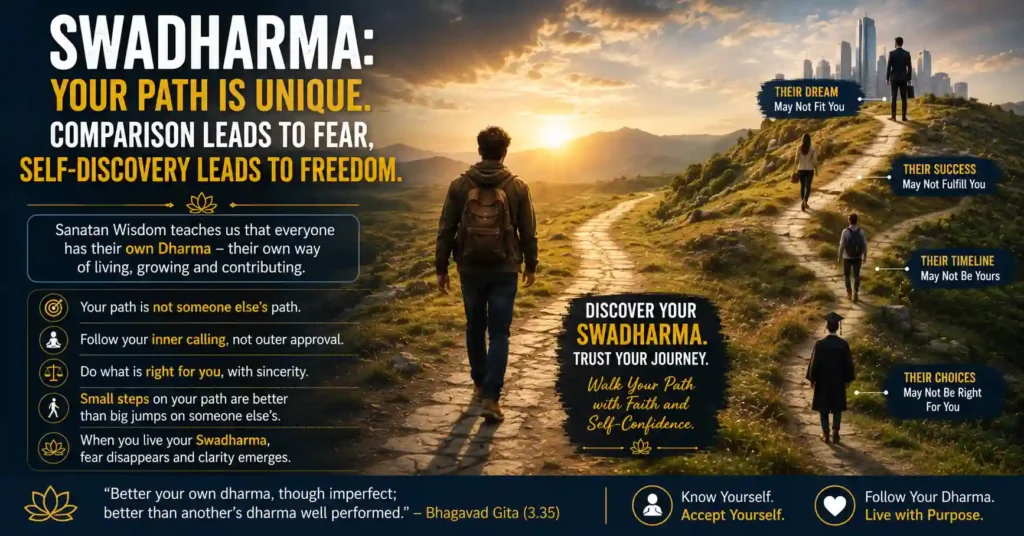 Swadharma teaching the importance of following your own unique path