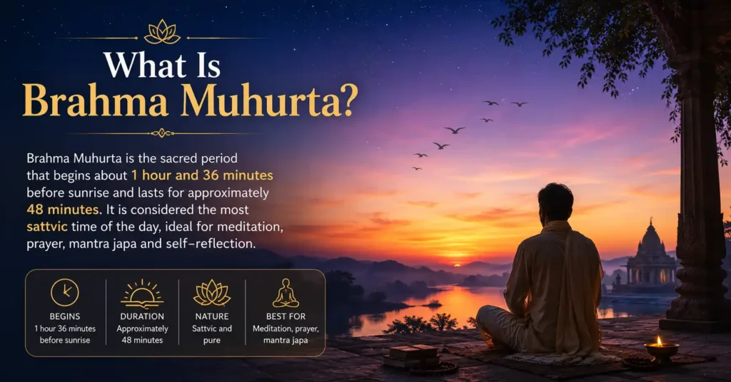 Early dawn sky during Brahma Muhurta before sunrise in Sanatan Dharma