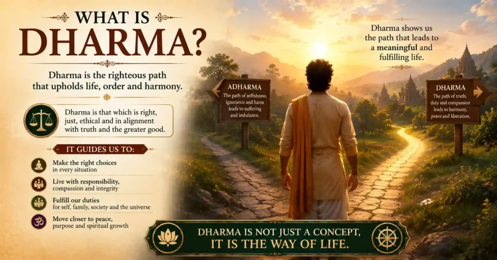 Understanding Dharma as the path of righteous living in Sanatan Dharma