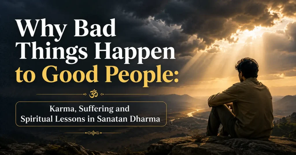 Why bad things happen to good people explained through karma, suffering and spiritual lessons in Sanatan Dharma