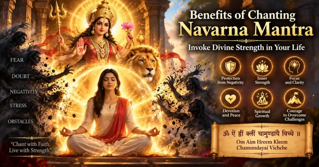 Benefits of chanting Navarna Mantra for courage, devotion, inner strength and spiritual transformation
