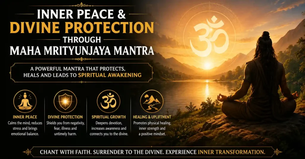 Meditation, inner peace, divine protection, and spiritual awakening through Maha Mrityunjaya Mantra chanting