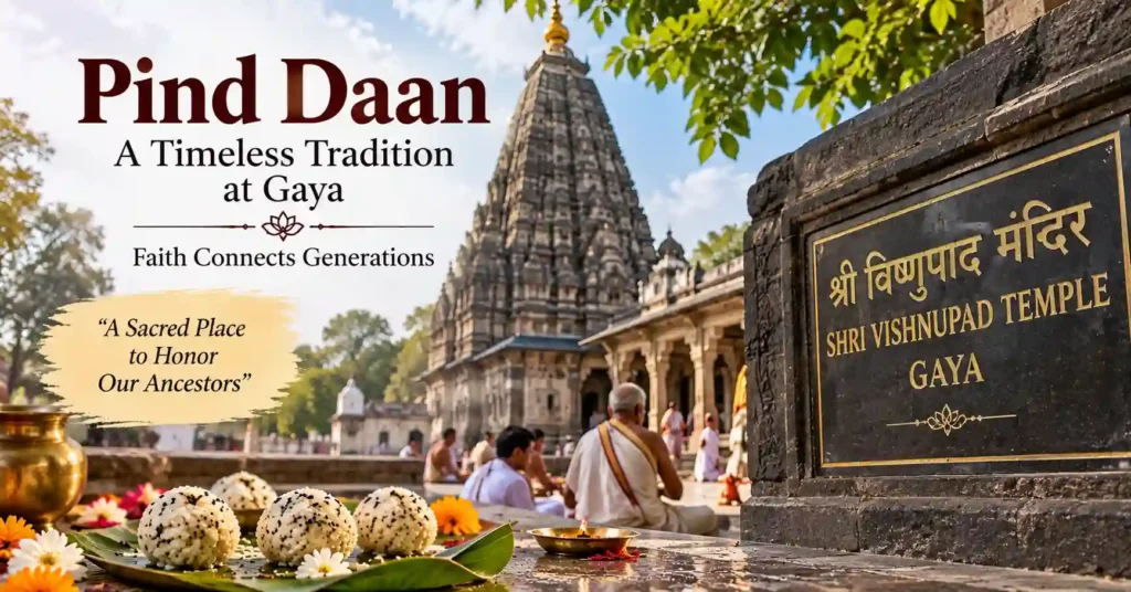 Pind Daan at Vishnupad Temple in Gaya, one of the most sacred places for ancestral rituals in India