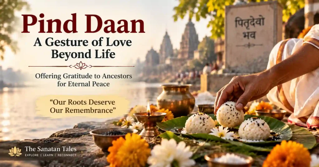 Pind Daan ritual with rice offerings for ancestors showing gratitude, remembrance and spiritual connection
