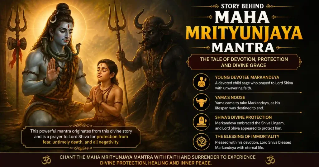 Story of Sage Markandeya, Lord Shiva, and Yama explaining the origin of the Maha Mrityunjaya Mantra